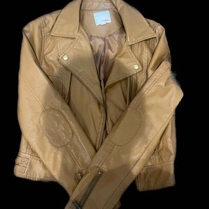 authentic tan leather jacket